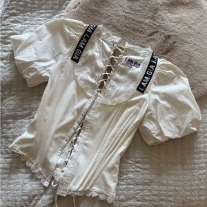 I.AM.GIA // white Chelsey corset top